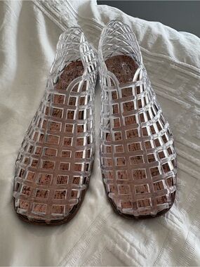 Clear Cage Jelly Flat Sandals for Women